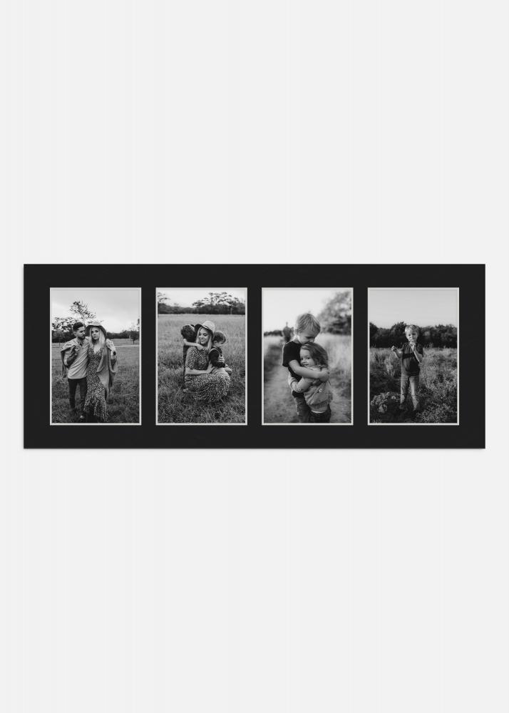Paspart Negro 40x100 cm - Collage 4 Fotos (19x29 cm)