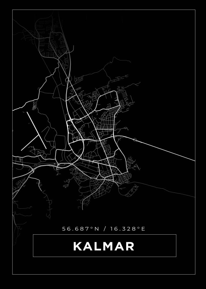 Mapa - Kalmar - Cartel negro