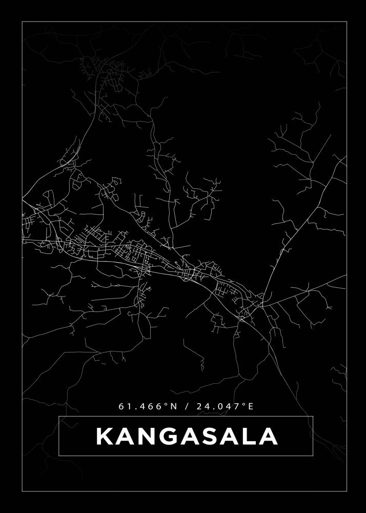 Mapa - Kangasala - Cartel Negro