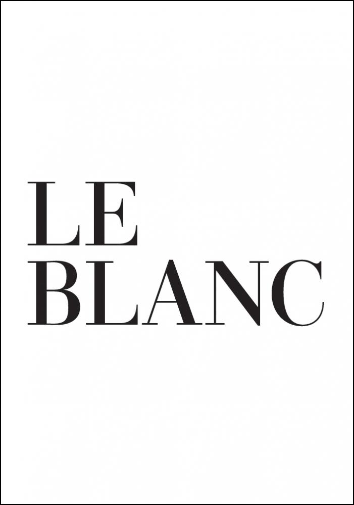 Le blanc Pster