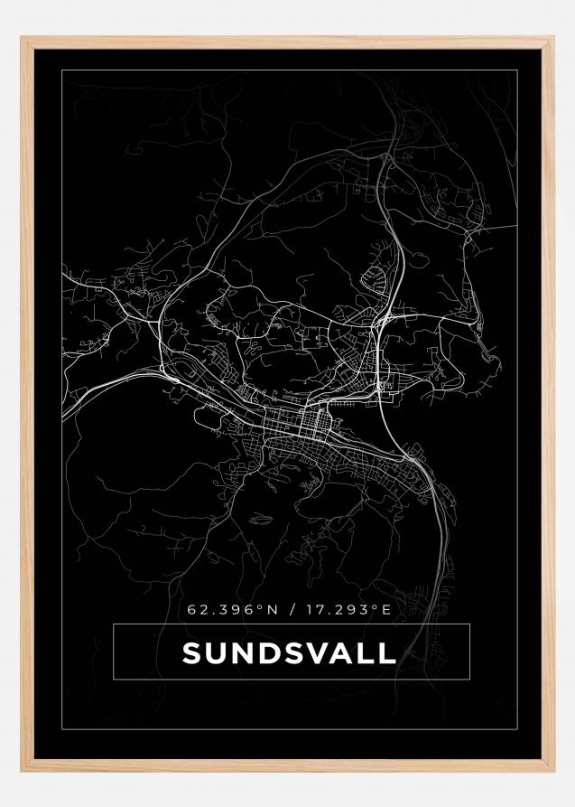 Mapa - Sundsvall - Cartel Negro