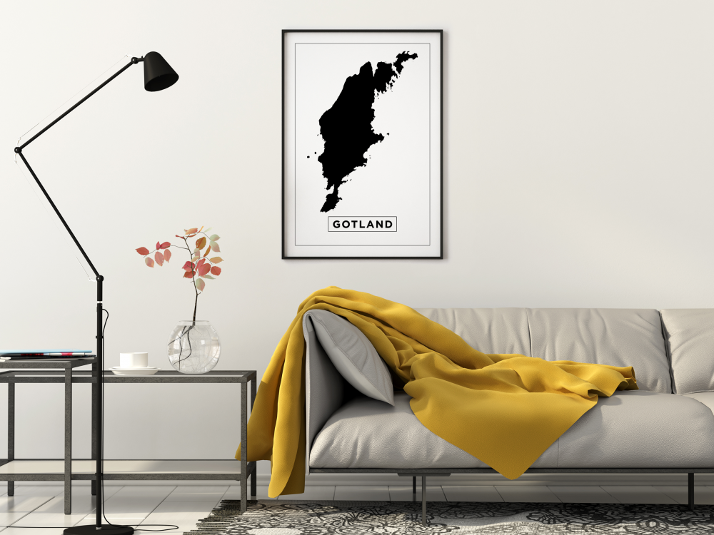 Mapa - Gotland - Cartel blanco