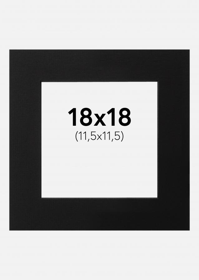 Paspartú Negro (Borde interior negro) 18x18 cm (11,5x11,5)