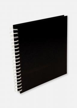 Cuadrado lbum de fotos de espiral Negro - 25x25 cm (80 Pginas negras)