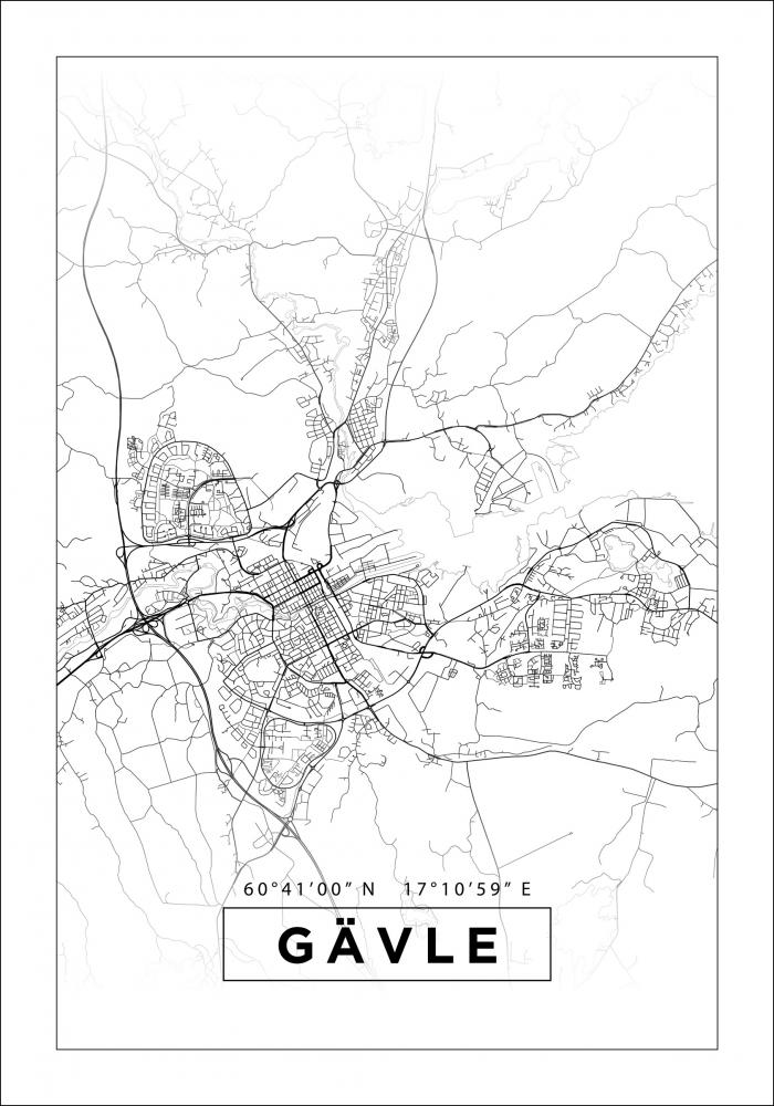 Mapa - Gvle - Cartel blanco