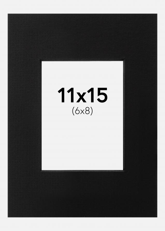 Paspartú Negro (Borde interior negro) 11x15 cm (6x8)