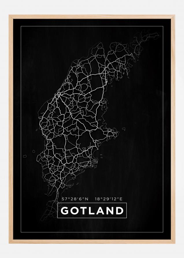 Mapa - Gotland - Cartel Negro