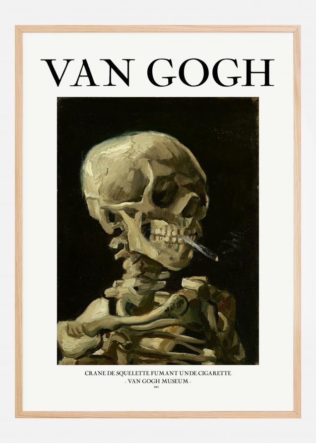 VAN GOGH - Head of a skeleton with a burning cigarette Póster