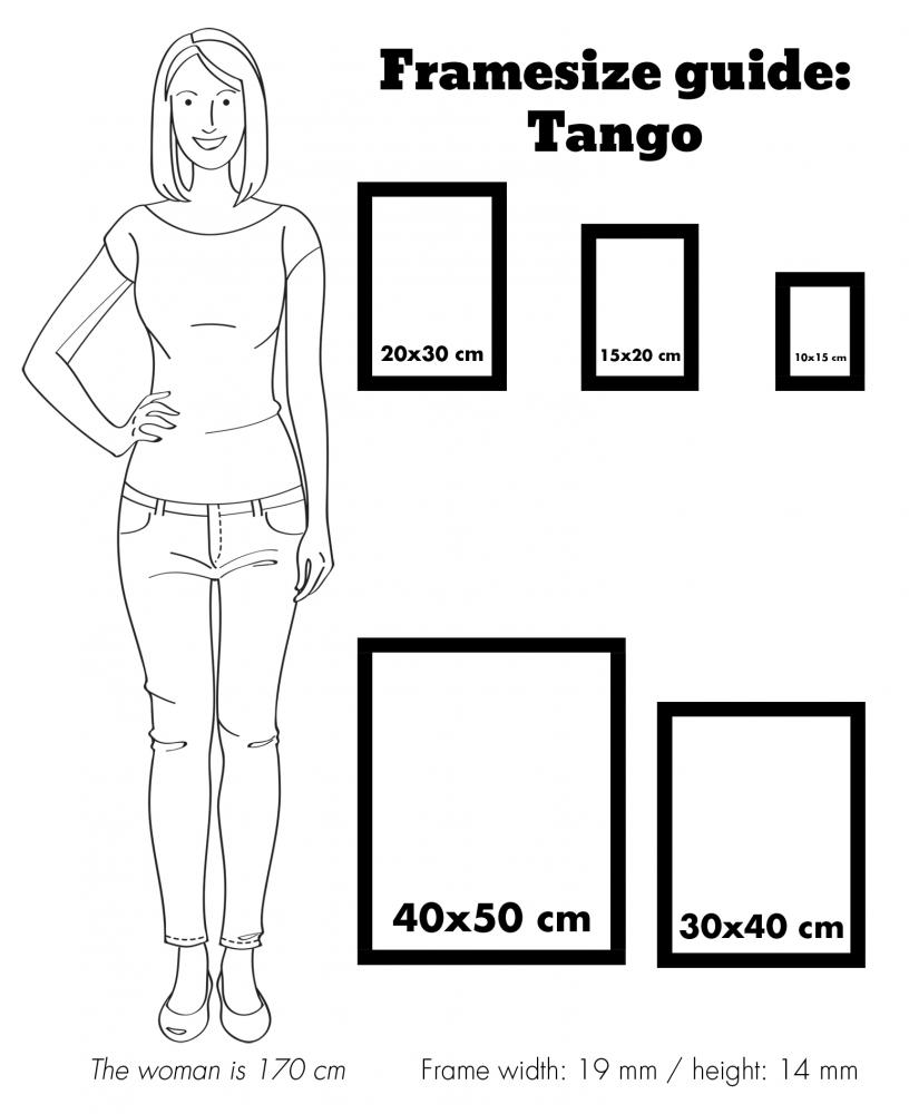 Marco Tango Wood Negro - 20x30 cm