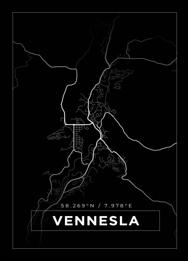 Mapa - Vennesla - Cartel Negro