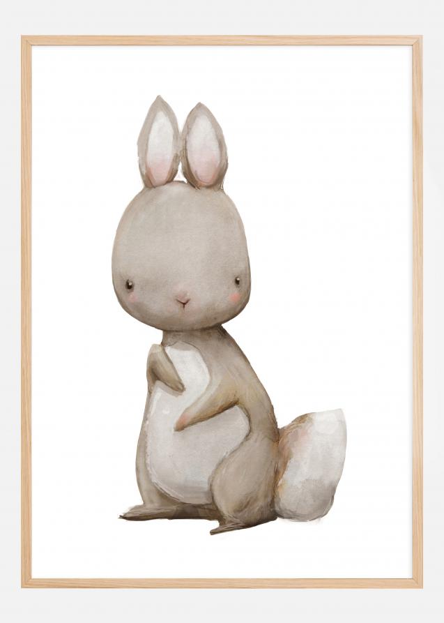 Rabbit Watercolor Póster