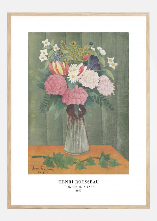 Henri Rousseau - Flowers In a Vase Póster