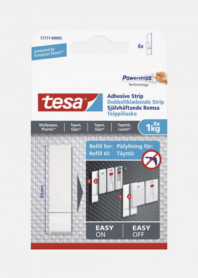 Recambio para Tesa - Clavo autoadhesivo ajustable para todo tipo de pared 6 uds.