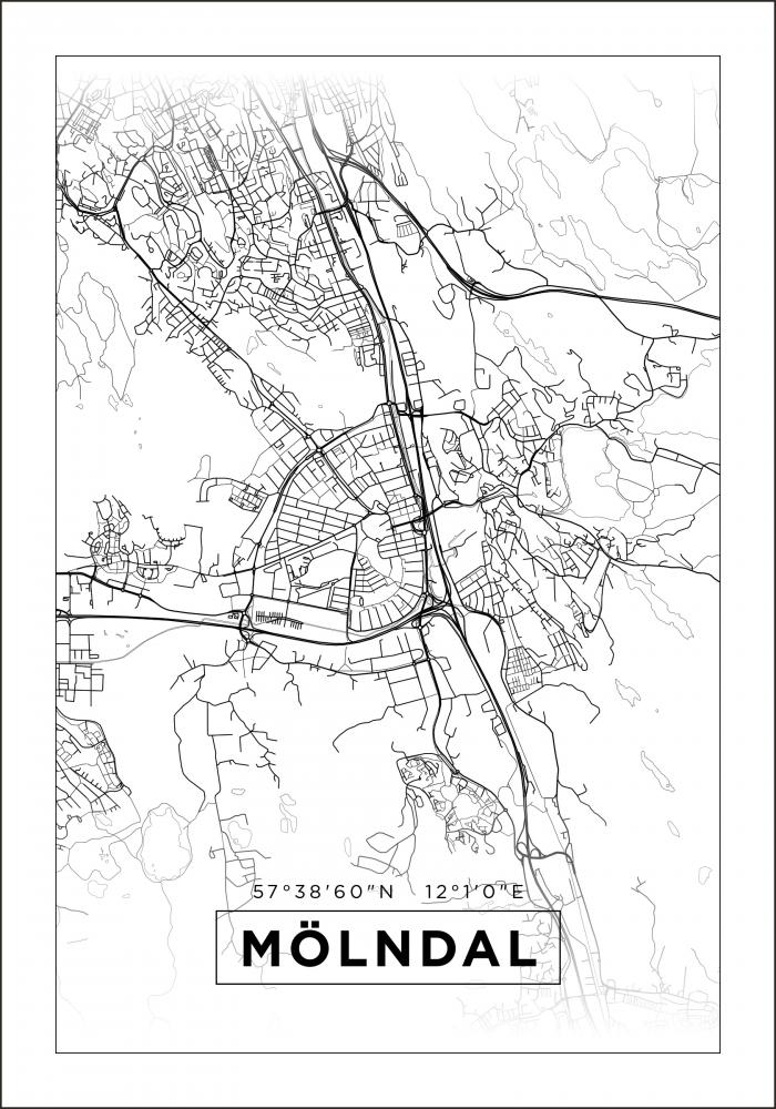 Mapa - Mlndal - Cartel Blanco