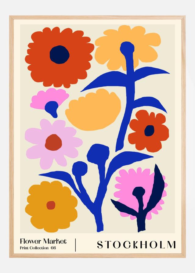 Flower Market. Stockholm Póster