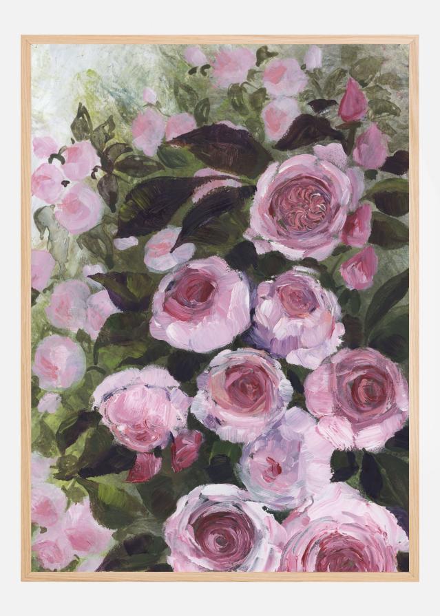 Aurorie painterly roses Póster