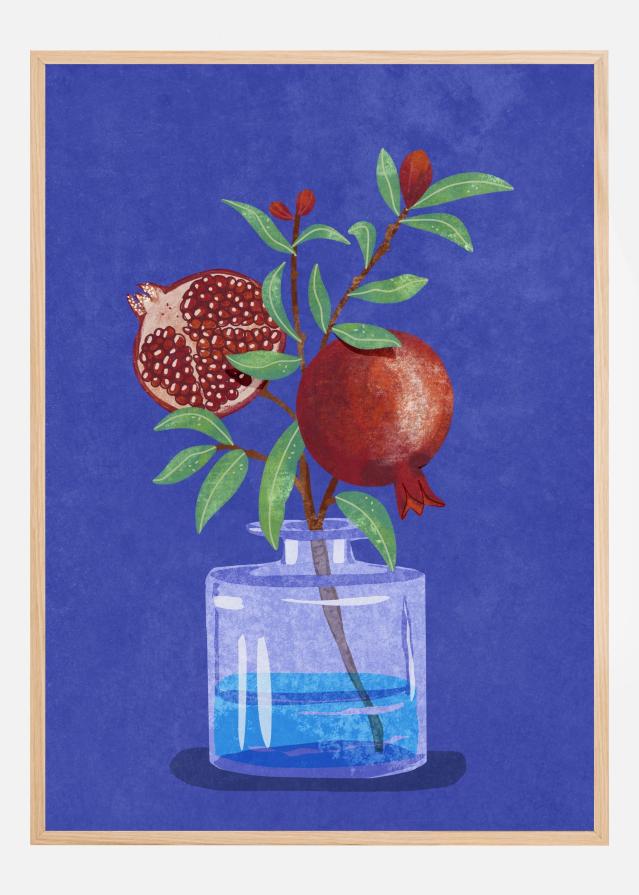 pomegranate in Vase Póster