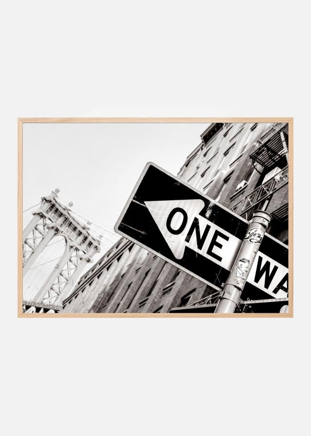 Manhattan Bridge One Way Póster
