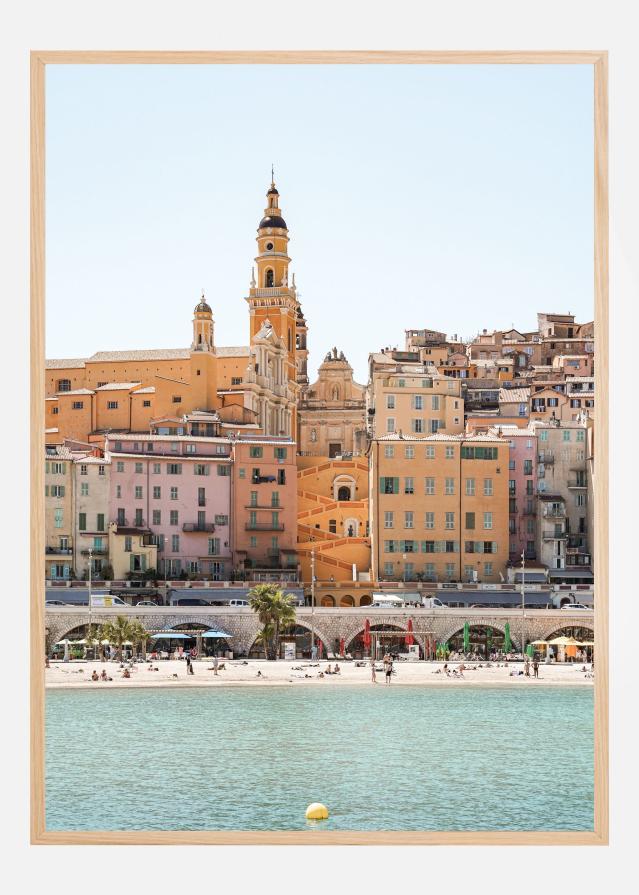 Skyline of Menton Póster