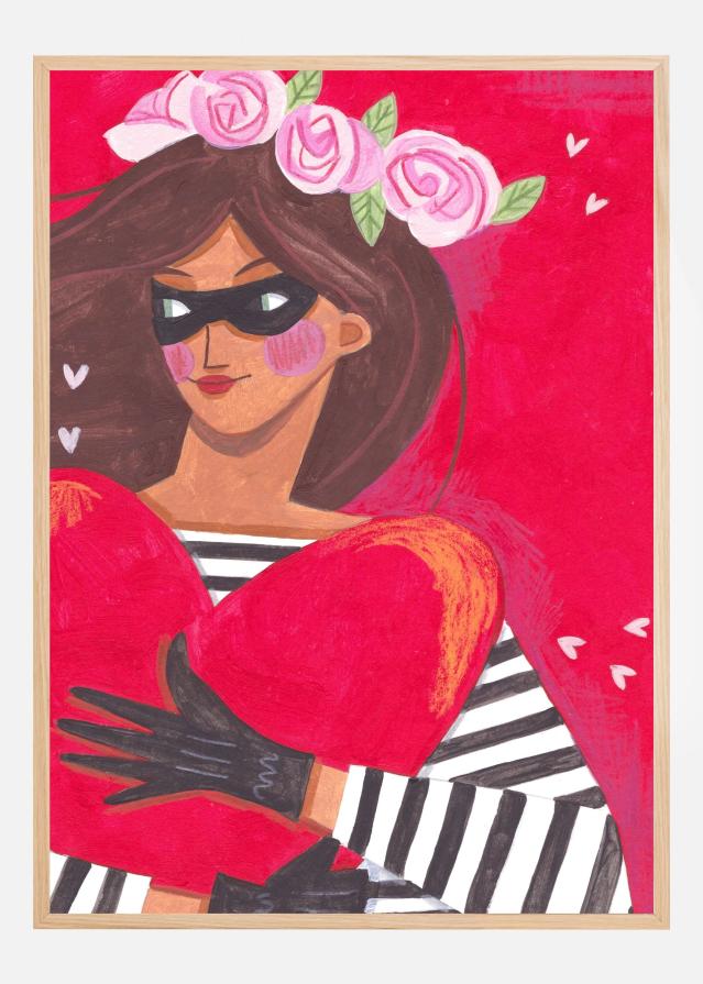 Portrait woman you stole my heart Póster