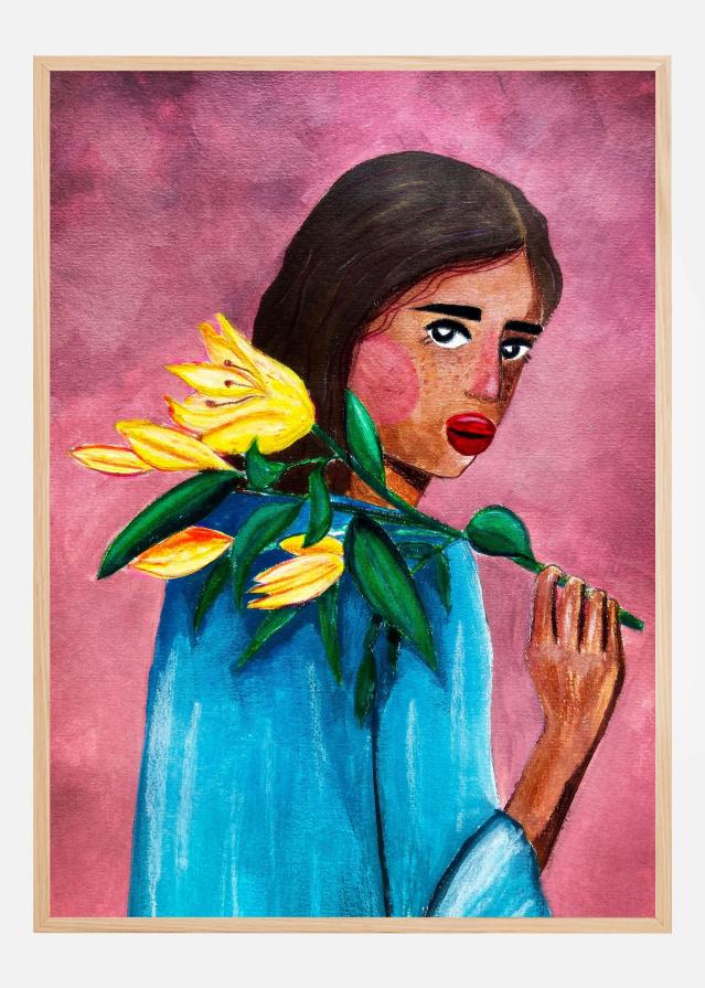 Woman With Lily Póster