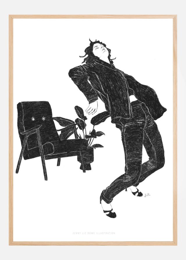 Jlr Dancingathome6 Blackandwhite Copy Póster