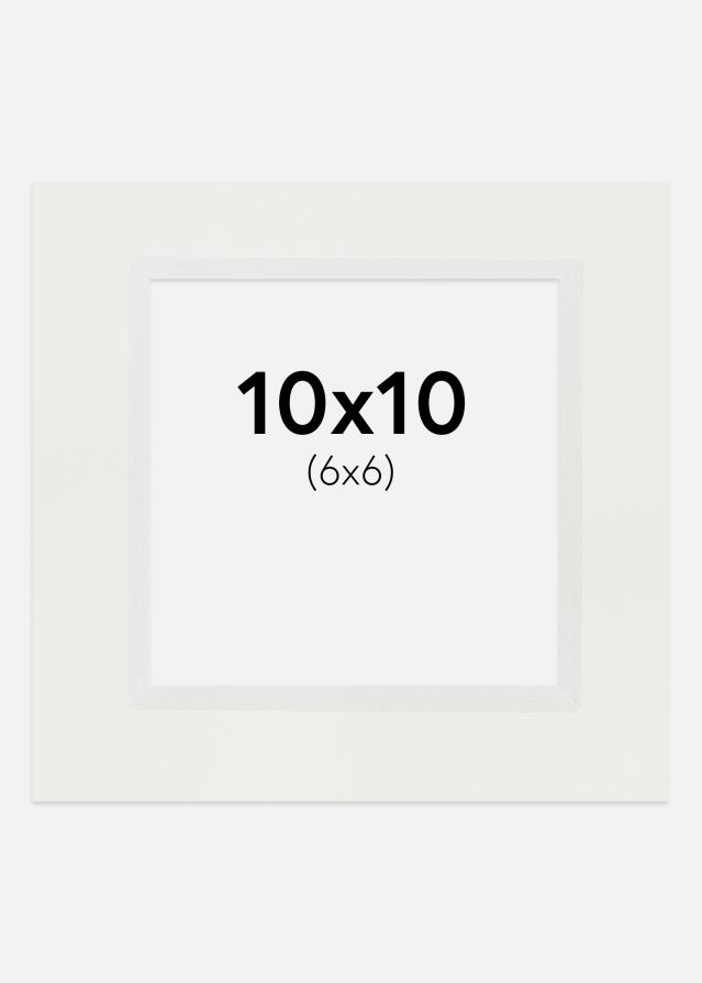 Paspartú Blanco 3 mm (Borde interior blanco) 10x10 cm (6x6)