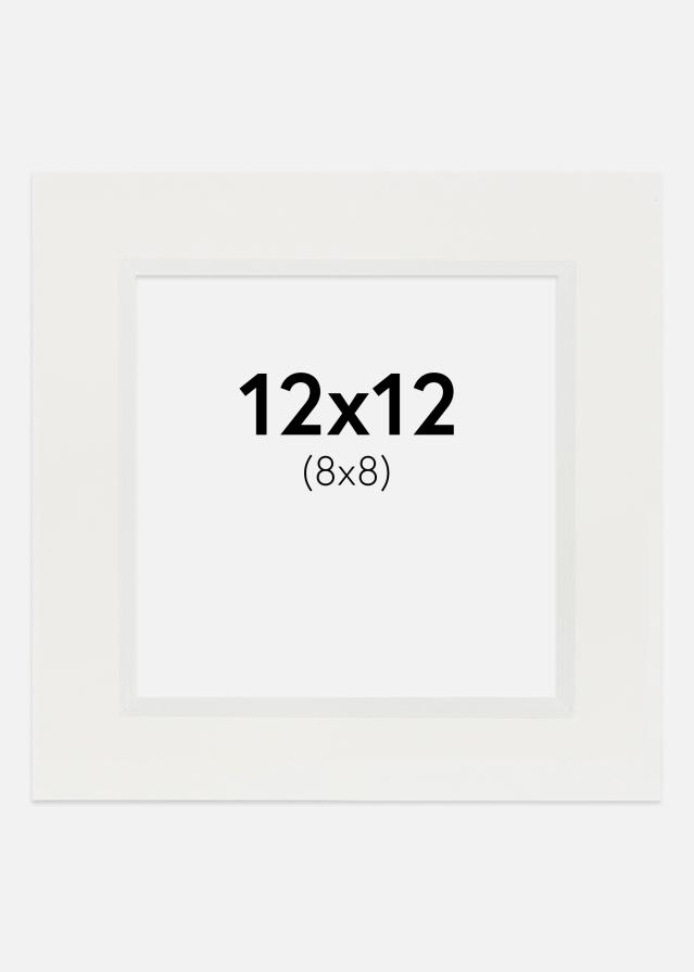 Paspartú Blanco 3 mm (Borde interior blanco) 12x12 cm (8x8)