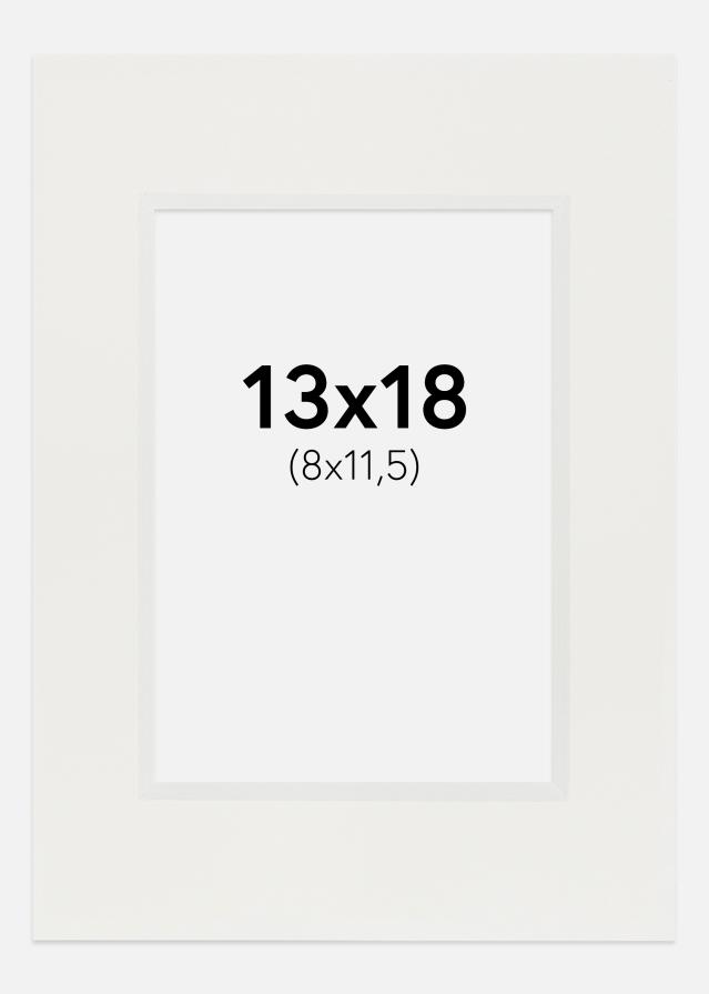 Paspartú Blanco 3 mm (Borde interior blanco) 13x18 cm (8x11,5)