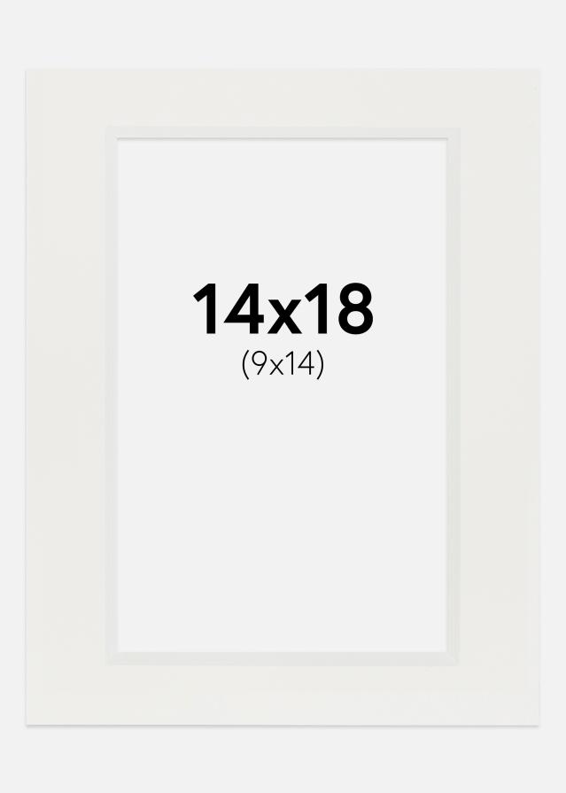 Paspartú Blanco 3 mm (Borde interior blanco) 14x18 cm (9x14)