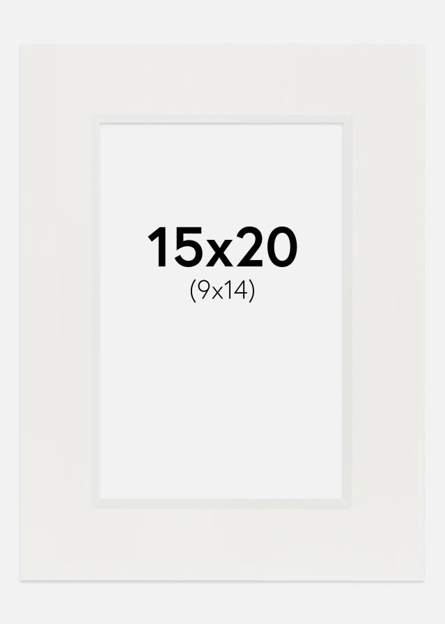 Paspartú Blanco 3 mm (Borde interior blanco) 15x20 cm (9x14)