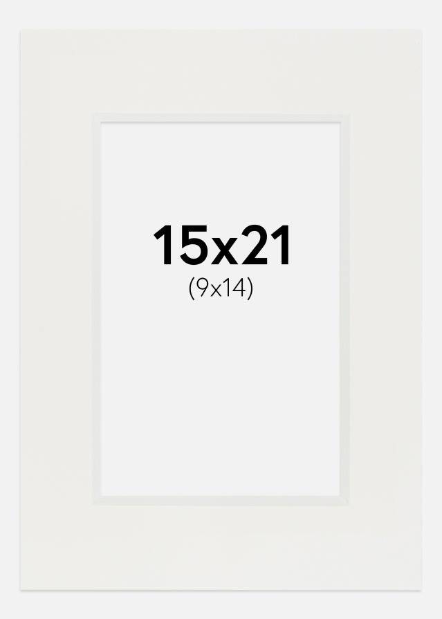 Paspartú Blanco 3 mm (Borde interior blanco) 15x21 cm (9x14)