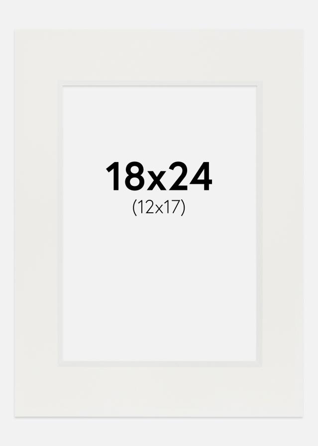 Paspartú Blanco 3 mm (Borde interior blanco) 18x24 cm (12x17)