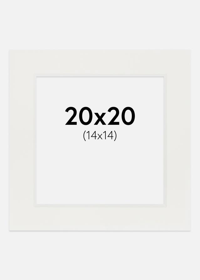 Paspartú Blanco 3 mm (Borde interior blanco) 20x20 cm (14x14)