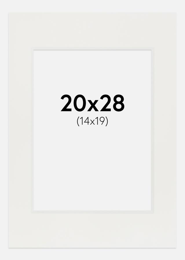 Paspartú Blanco 3 mm (Borde interior blanco) 20x28 cm (14x19)