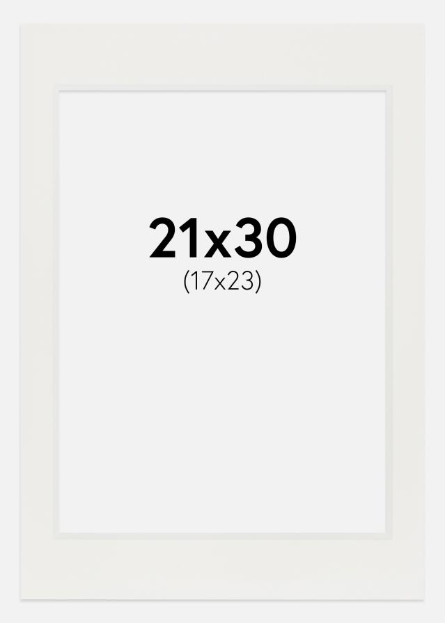 Paspartú Blanco 3 mm (Borde interior blanco) 21x30 cm (17x23)