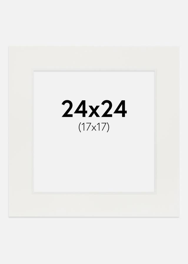 Paspartú Blanco 3 mm (Borde interior blanco) 24x24 cm (17x17)