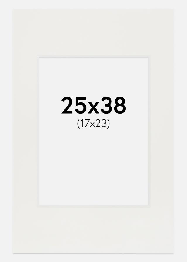 Paspartú Blanco 3 mm (Borde interior blanco) 25x38 cm (17x23)