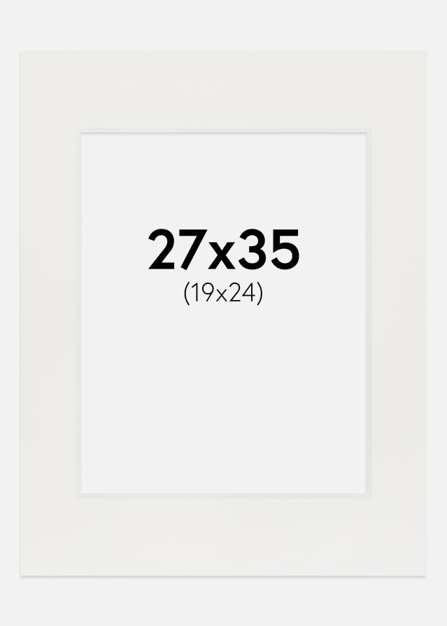 Paspartú Blanco 3 mm (Borde interior blanco) 27x35 cm (19x24)