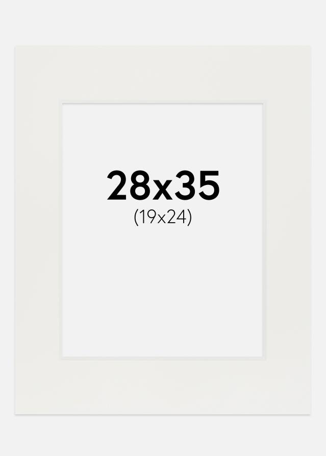 Paspartú Blanco 3 mm (Borde interior blanco) 28x35 cm (19x24)