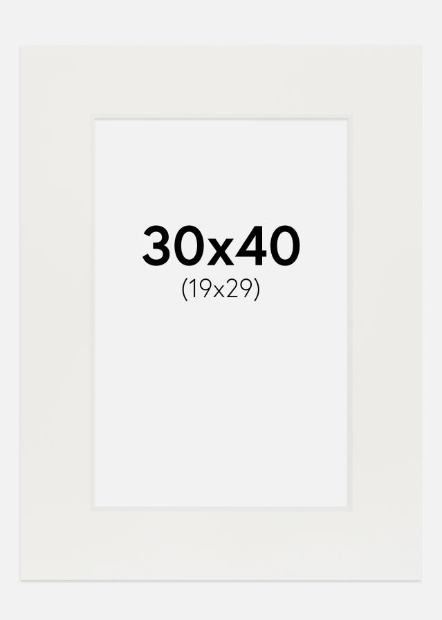 Paspartú Blanco 3 mm (Borde interior blanco) 30x40 cm (19x29)