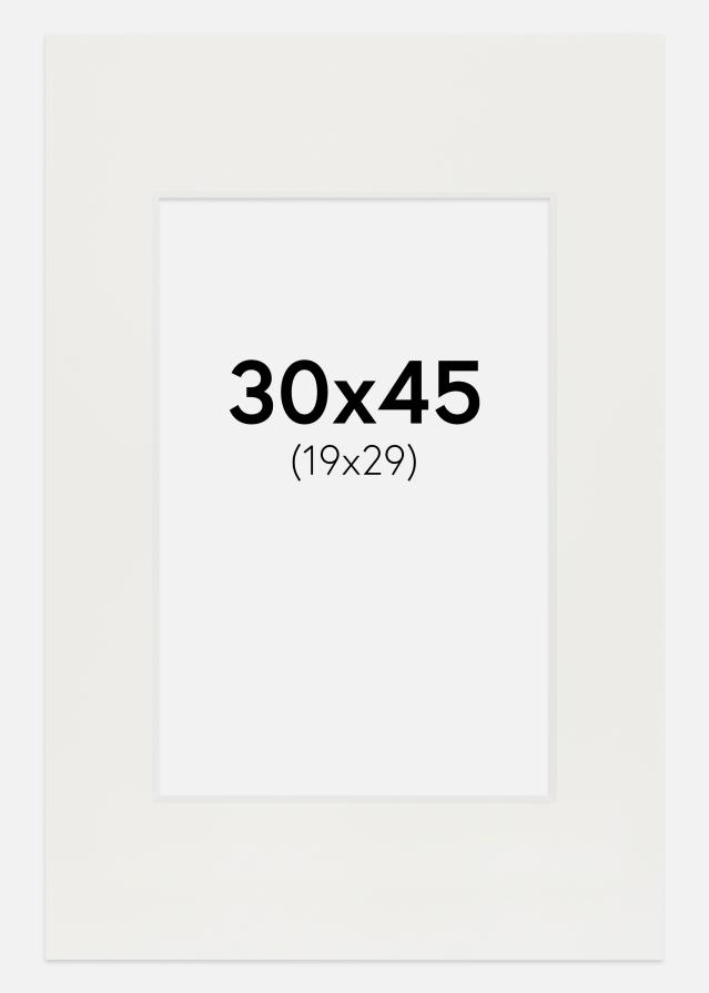 Paspartú Blanco 3 mm (Borde interior blanco) 30x45 cm (19x29)