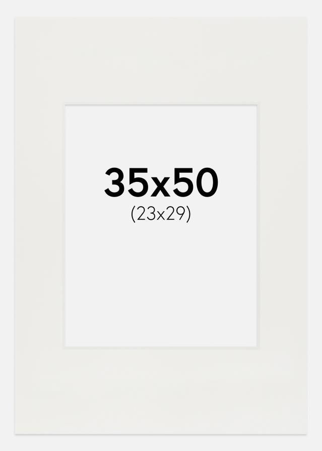 Paspartú Blanco 3 mm (Borde interior blanco) 35x50 cm (23x29)