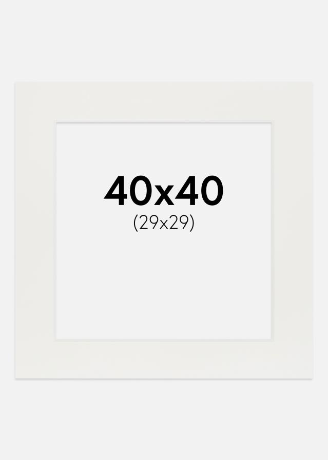 Paspartú Blanco 3 mm (Borde interior blanco) 40x40 cm (29x29)