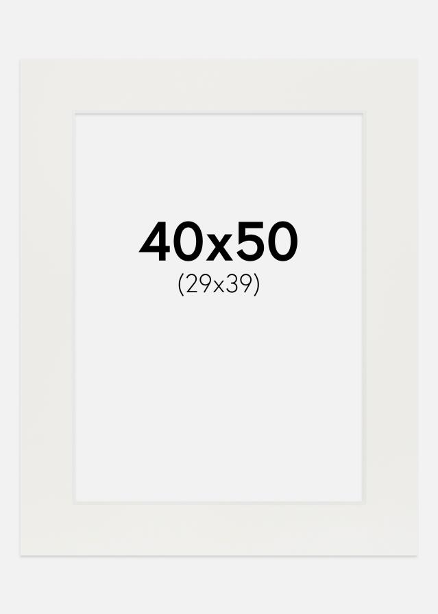 Paspartú Blanco 3 mm (Borde interior blanco) 40x50 cm (29x39)