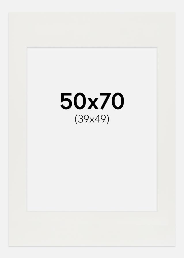 Paspartú Blanco 3 mm (Borde interior blanco) 50x70 cm (39x49)