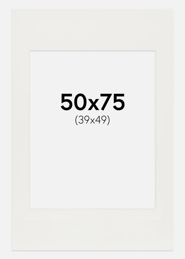 Paspartú Blanco 3 mm (Borde interior blanco) 50x75 cm (39x49)