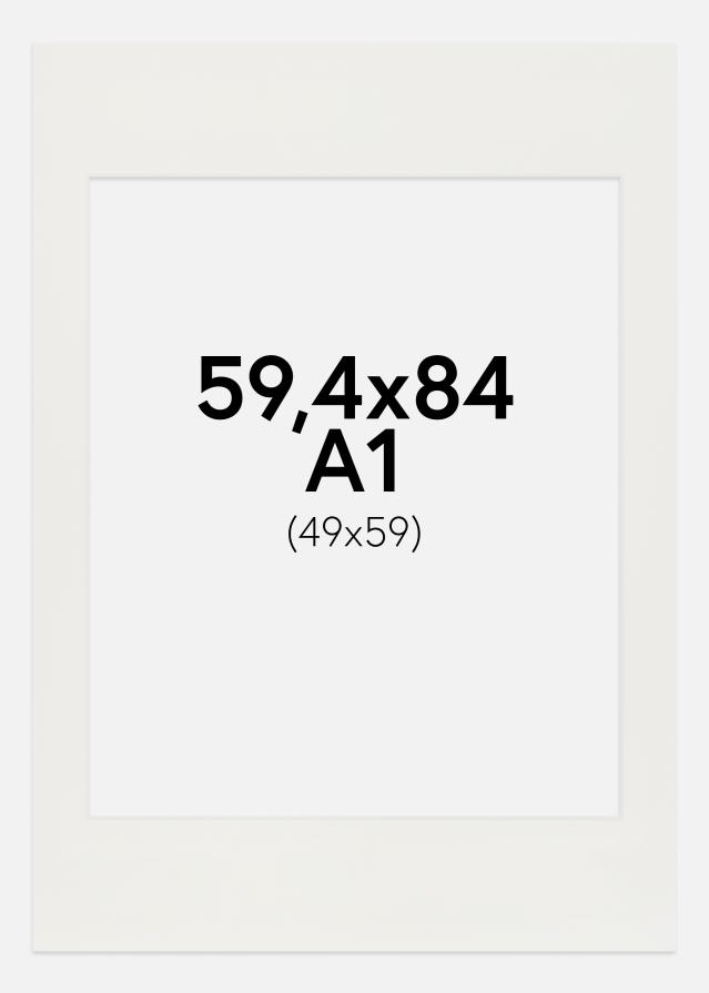Paspartú Blanco 3 mm (Borde interior blanco) 59,4x84 cm (49x59)
