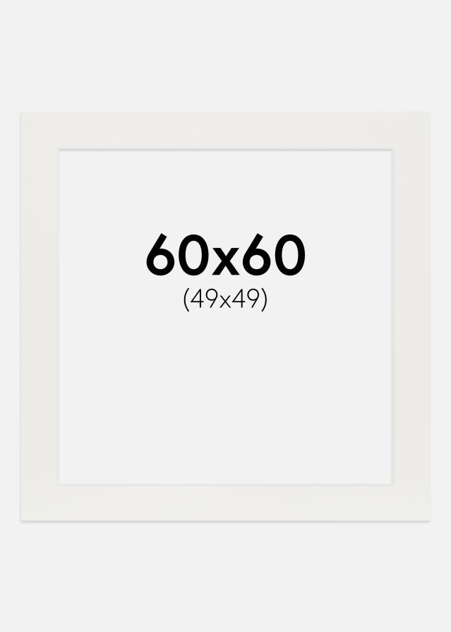 Paspartú Blanco 3 mm (Borde interior blanco) 60x60 cm (49x49)