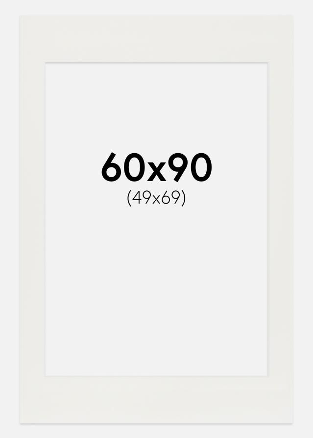 Paspartú Blanco 3 mm (Borde interior blanco) 60x90 cm (49x69)